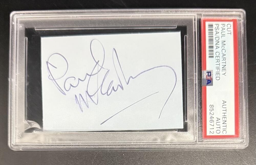 Paul McCartney Beatles Signed Autograph PSA/DNA COA Slabbed Full Signature Cut
