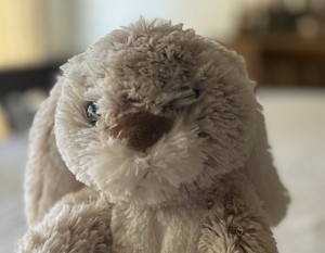 Melissa And Doug Stuffed Rabbit Easter Bunny White Badge