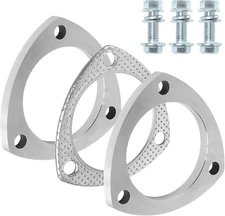 Exhaust Flange Connection Kit Stainless Steel, 3 Bolt 3.5 inch/89mm Exhaust F
