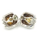 Tiffany & Co. Vintage Sterling 18k Sugarloaf Citrine Leverback Earrings #S5619-5 — photo 6