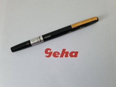 GEHA 704 ''L'' Champion Black Left Handed School Fountain Pen 1990 - 2001 Vintage