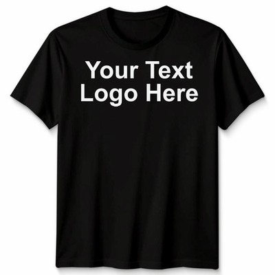 Custom Text Logo Personalised Unisex T-Shirt Your Design Printed Shirt