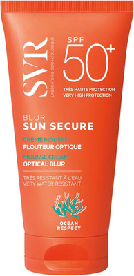SVR Sun Secure - Blur SPF50+ Samt Mousse Gesichtscreme ohne Duft, 50 ml