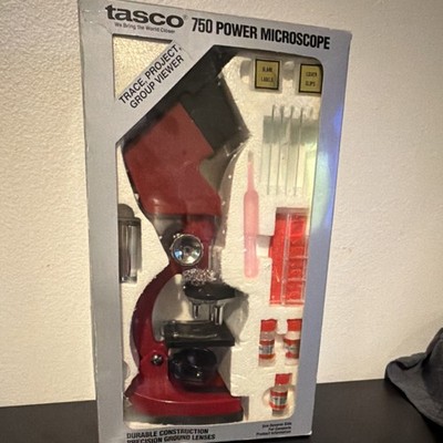 Tasco 750 Power Microscope Discovery Kit Model P750T Ages 8-16 Years 8-11 12-16
