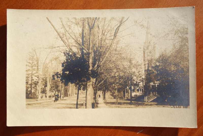 church, Broad St. Red Bank, NJ real photo postcard rppc