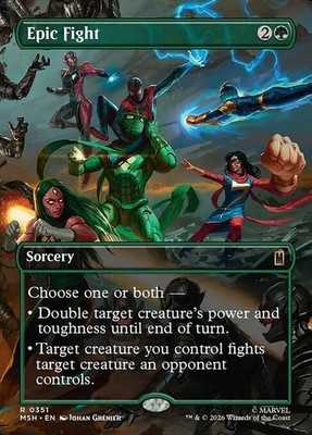 Epic Fight 351 Borderless Foil Marvel Super Heroes MTG MSH