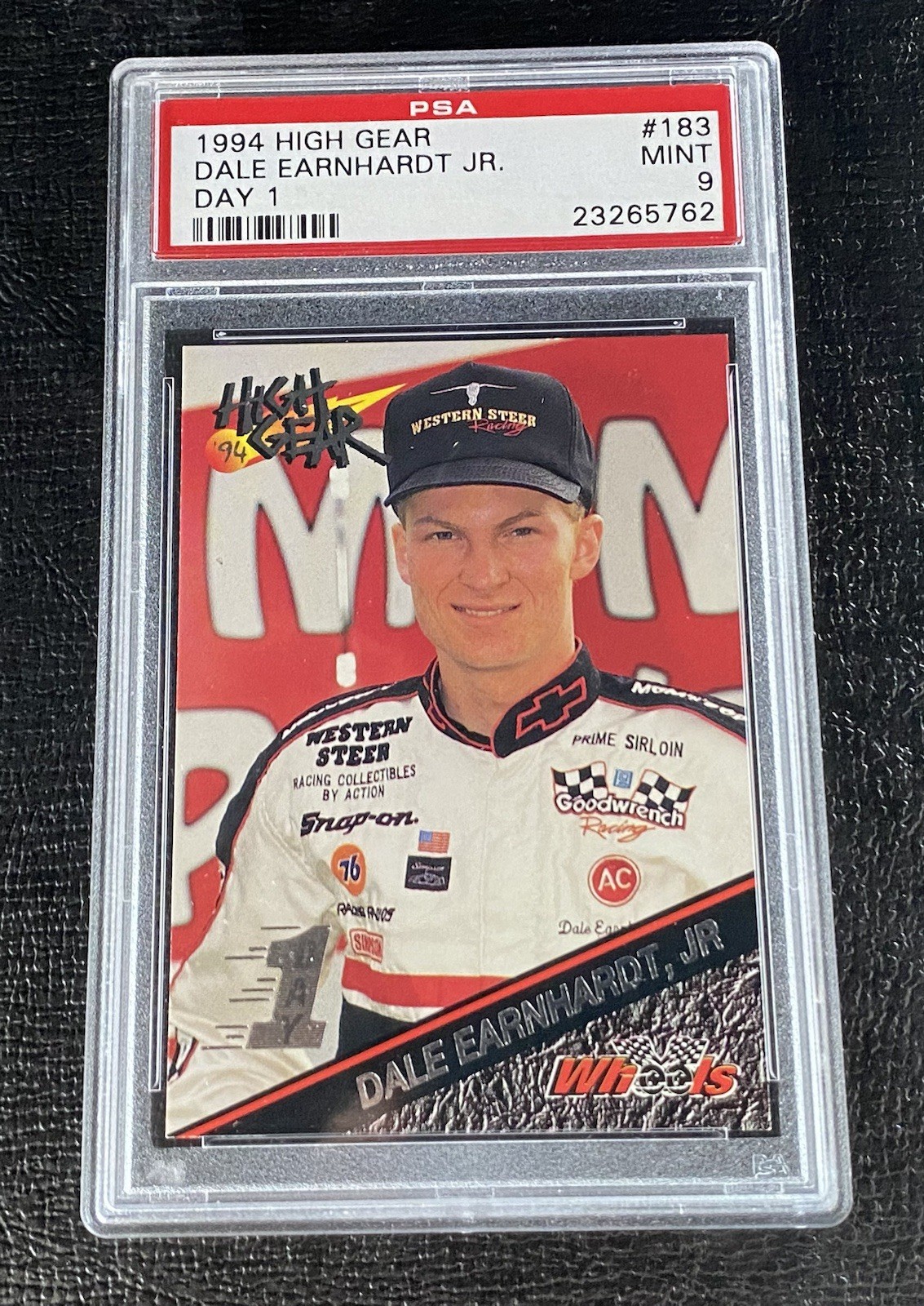 Read PSA 9 Dale Earnhardt Jr. 1994 High Gear Day 1 #183 Jr Mint Rookie Card Read view 3