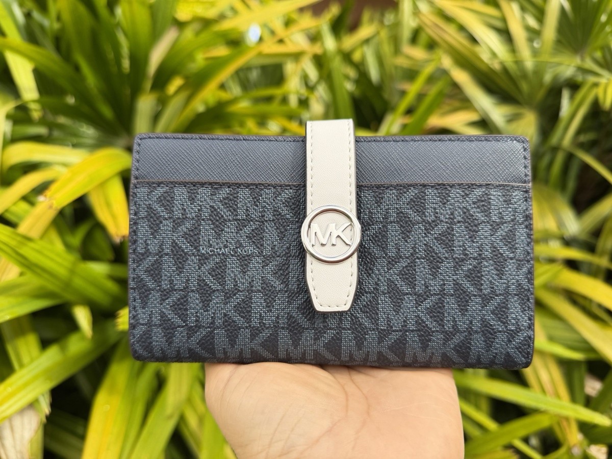 Michael Kors Jet Set Greenwich Medium Bifold Center Zip Wallet MK