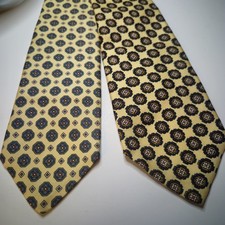 BROOKS BROTHERS MAKERS SILK MENS NECK TIE Yellow LOT OF 2