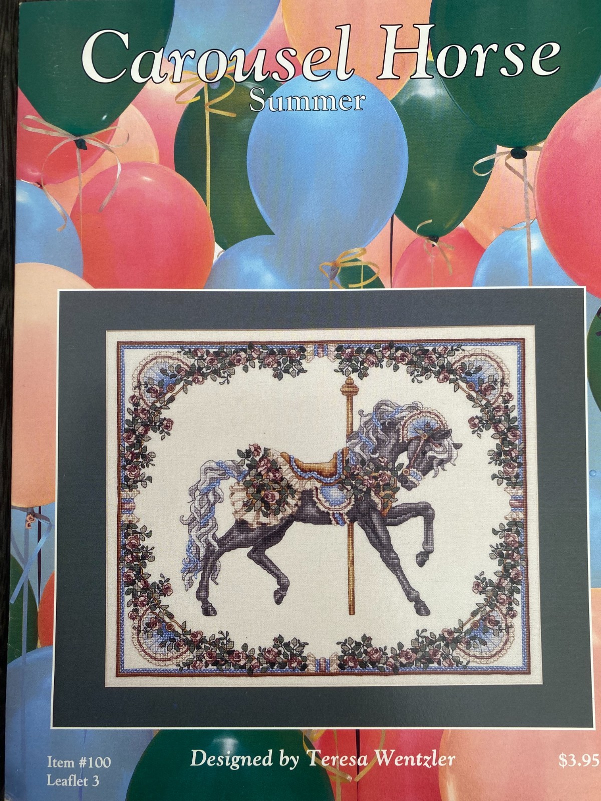 Just Cross Stitch Chart Carousel Horse Summer by Teresa Wentzler Item #100