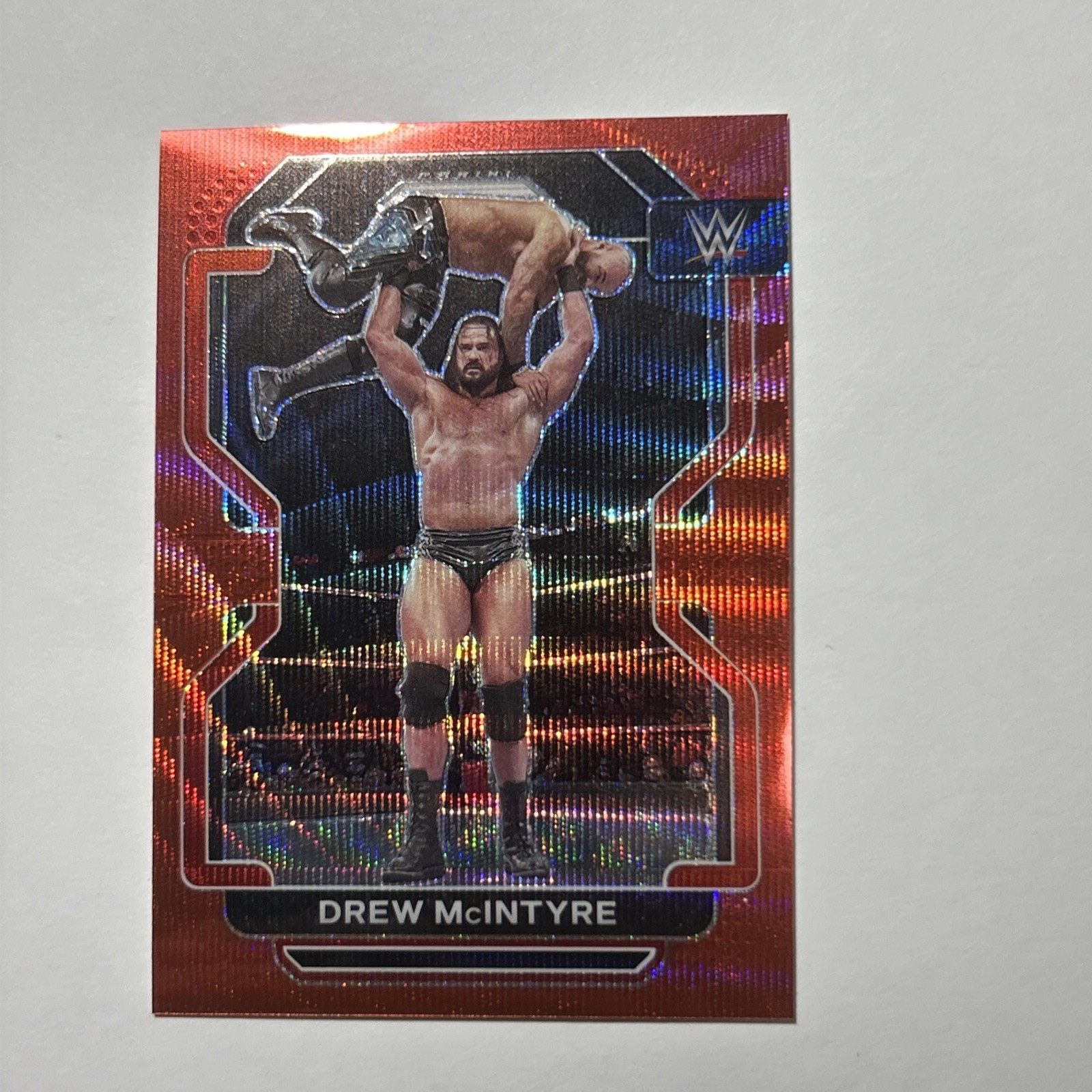 2022 Panini Prizm WWE - Drew McIntyre #155 Ruby Wave Prizm SmackDown