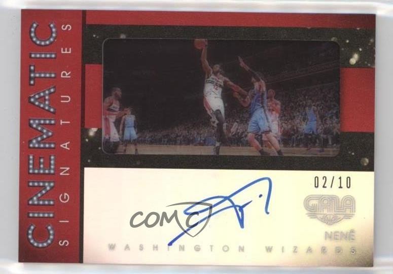 2015-16 Panini Gala Cinematic Signatures Crimson 2/10 Nene #CS-NENE Auto 9pp