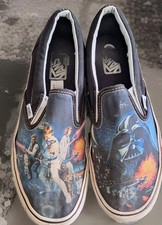 RARO Vans Star Wars A New Hope Slip Ons 10.5 Para hombres Darth Vader Luke Skywalker