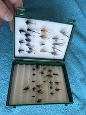 BOX   SALMON FLY BOX WITH SALMON FLIES used 2
