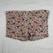 Tea Collection Swim Shorts Girls Size 5 Pink White Floral Elastic Waist Bottom