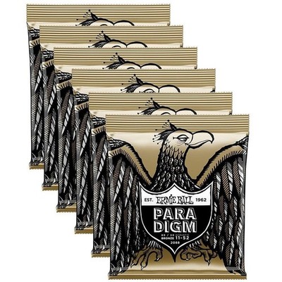 Ernie Ball Acoustic Guitar Strings 2088 Paradigm 80/20 Bronze Light 11-52 6Pk