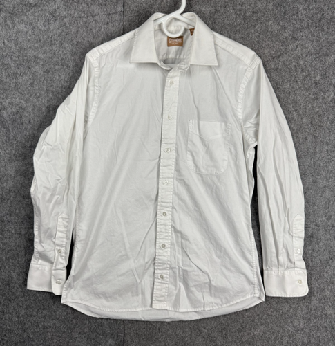 Chemise homme Gitman Bros 15,5 34 blanche boutonnée coton made USA
