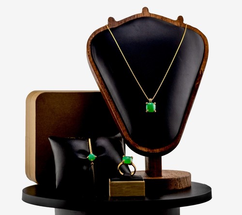Authentic Rare David Yurman 18k Chatelaine Chrysoprase Diamond Matching Set