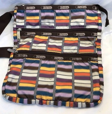 LeSportsac Classic 3 Zipper Adjustable Crossbody Multicolor ~ Retired Print