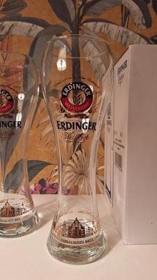 6x SAHM Erdinger Weizenbiergläser 0.5L München Edition Gastro Bierglas Bar Neu