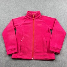 Columbia Jacket Girls Small 7/8 Pink Sawyer Rapids Fleece Full Zip Outdoors Hike