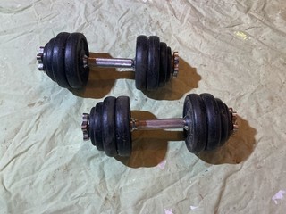 York adjustable dumbbells 13.5kg 1 inch