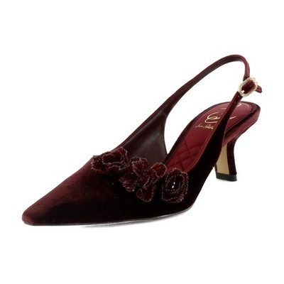 Sam Edelman Bianka Flora Slingback Womens Heels Deep Cabernet Velvet