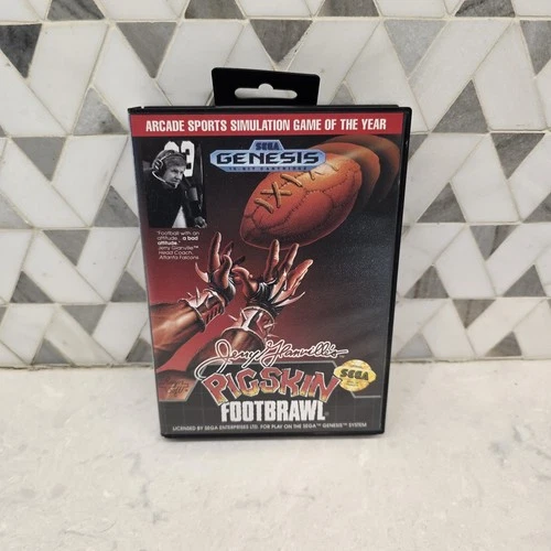 Sega Genesis Jerry Glanville's Pigskin Footbrawl Football Video Game Vintage CIB