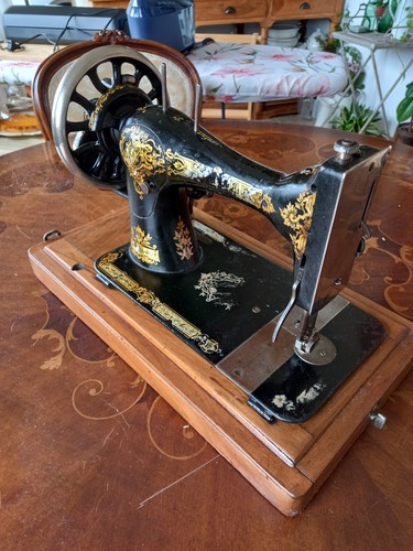 singer macchina da cucire antica fine '800 Custodia In Legno - Foto 9 di 21