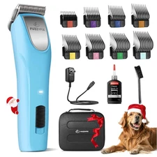 Professional Dog Clippers for Grooming - 2 Speed Pet Grooming Kit for Thick C...