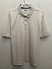 NEW DKNY Beige Polo Shirt Men's XL Short Sleeve Collared NWT  69.50
