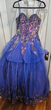 sweet 16 dresses ball gown royal blue size xs