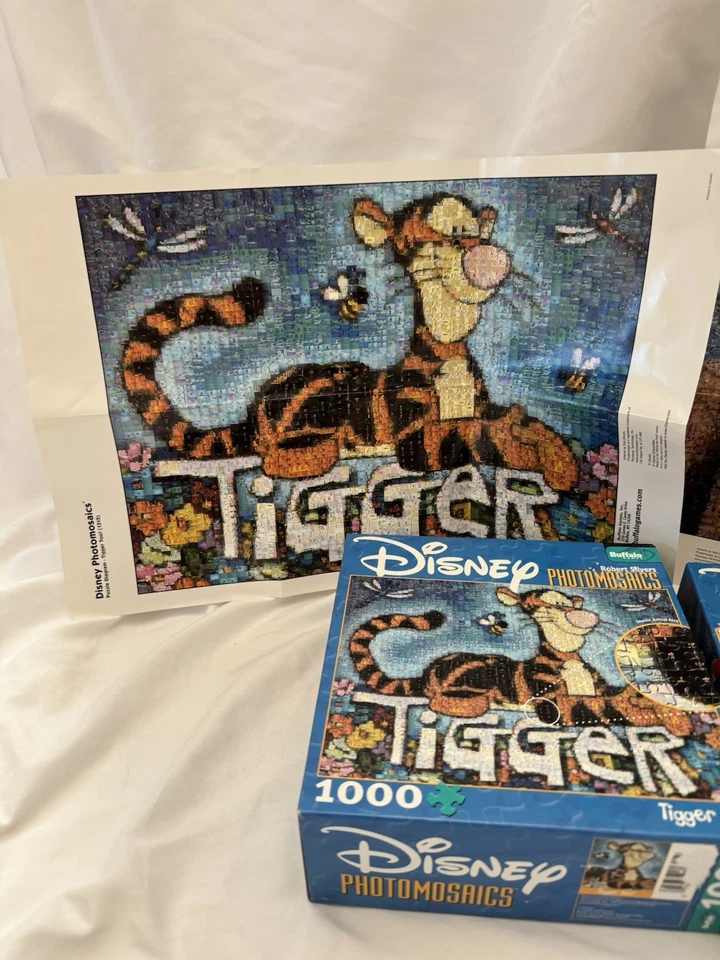 2 1000 Piezas Disney Fotomosaico Rompecabezas Mickey Mouse y Tigger Con Pósters Foto 2 de 4