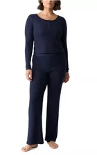 GAP Body Women’s Ribbed Lounge Sleep Pant Navy XL Soft Stretch Pajama Bottom 