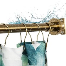 Heavy Duty Shower Rod, Adjustable Shower Curtain Rod, CHAMPAGNE BRONZE