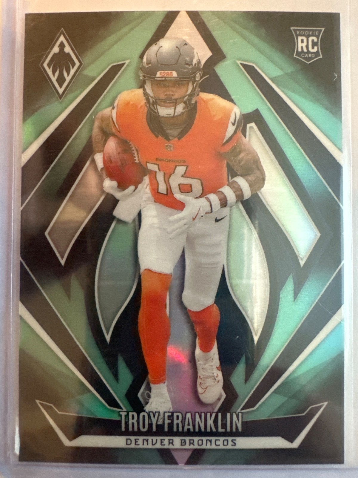 Troy Franklin (RC) Teal Fade /72 - 2024 Panini Phoenix #244