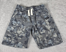 Lucky Brand Boys 8 Blue Camo Ripstop Cargo Shorts 100 Cotton Military Theme