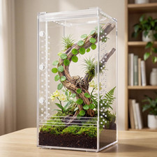 Pre-Assembled Jumping Spider Enclosure 3X3X6 Inch Acrylic Spider Cage Insect Ter