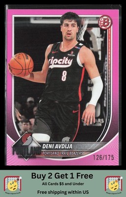 Deni Avdija 2025-26 Bowman #187 Pink Border #/175