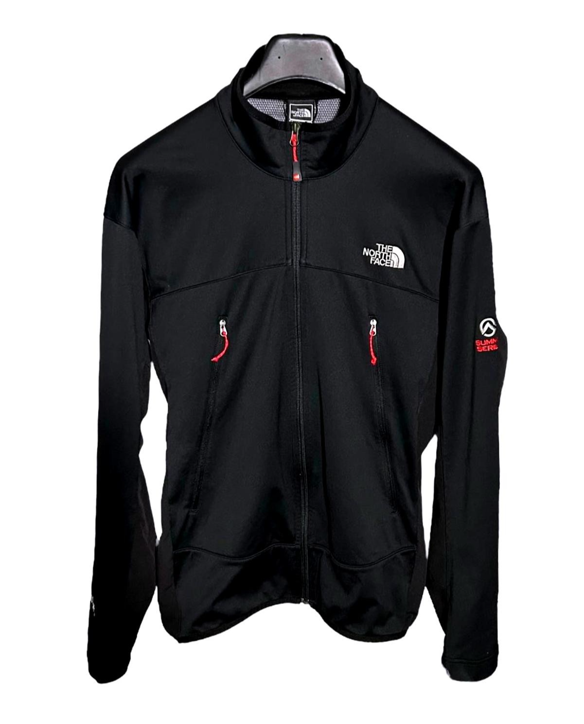 THE NORTH FACE Mens L Black Summit Series Soft-Shell Windstopper Zip-Up Jacket