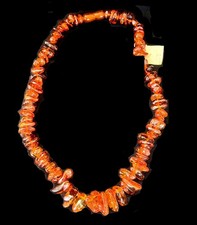 New Vintage Natural Amber Mixed Color Beaded Necklace 20 inches