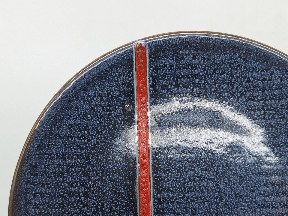 2 Platos de Gres Levi Target Rojo Rayas Aperitivo 6-3/4 S Azul Strauss SF Cal Foto 4 de 4