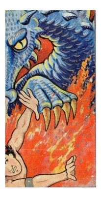Mythical Dragon Boy Warrior Rectangular Menko Card Raw