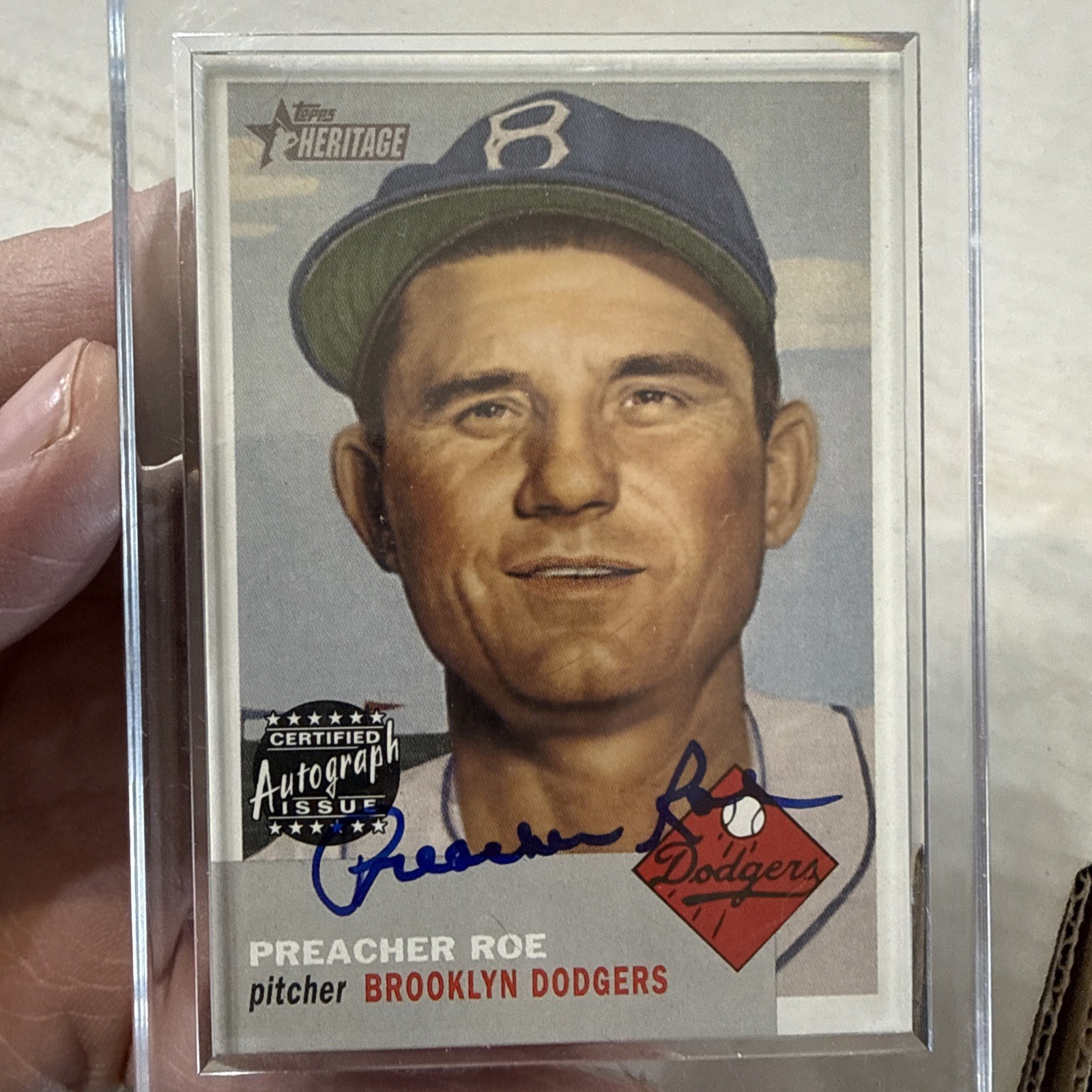 2002 Topps Heritage - Real One Autographs Preacher Roe #RO-PRO (AU)