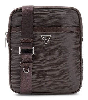 GUESS Milano Crossbody Flat Umhängetasche Tasche Dark Brown dunkelbraun Neu