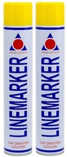 2 x Linemarker 750ml Yellow Line Marking Car Park Road Floor Spray Paint