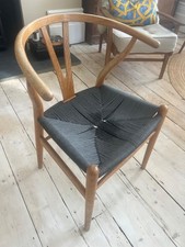 Authentic Carl Hansen & Søn CH24 Wishbone Chair - Hans J. Wegner -Oak/Black Cord