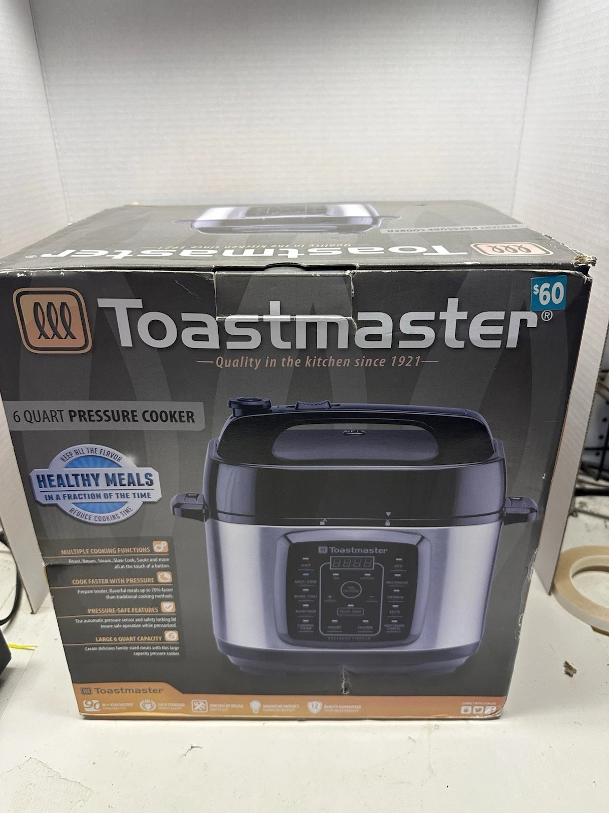Toastmaster TM-670PC 6 QT Electric Pressure Cooker W/ Spoon New Never used