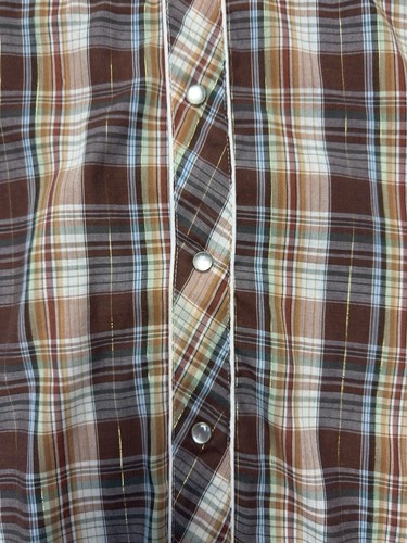 VTG H Bar C Floral Fall Cowboy 70s Long Tail California Rancher Pearl Snap Shirt - Picture 5 of 10