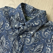 Gitman Bros x Unionmade Made in USA Bandana Paisley Blue Casual Shirt M
